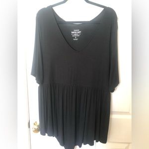 Torrid black super soft peplum tee